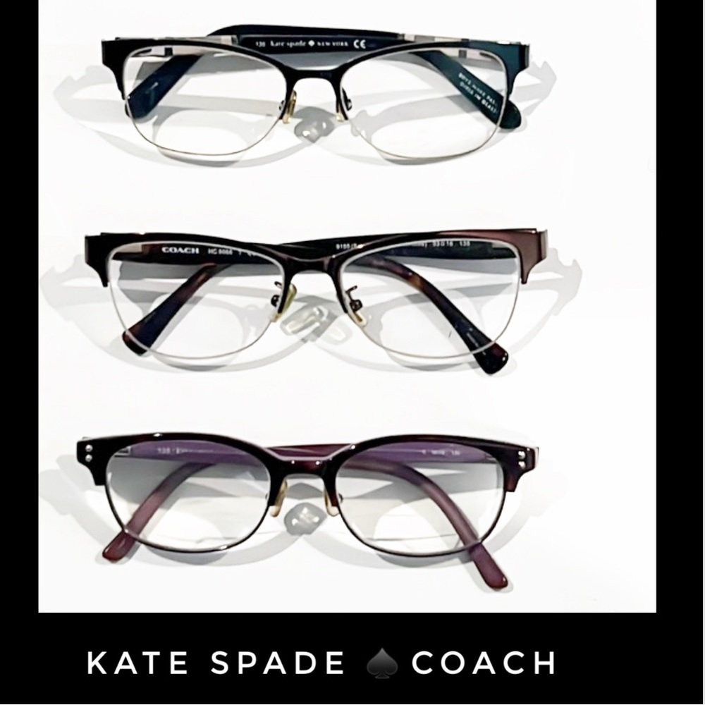 Lot of 3 authentic Kate Spade ♠️ & Coach Prescription eyeglasses frames